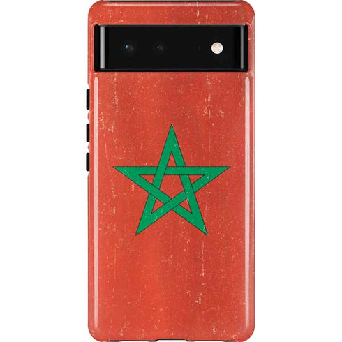 Morocco Flag Distressed Pixel Cases